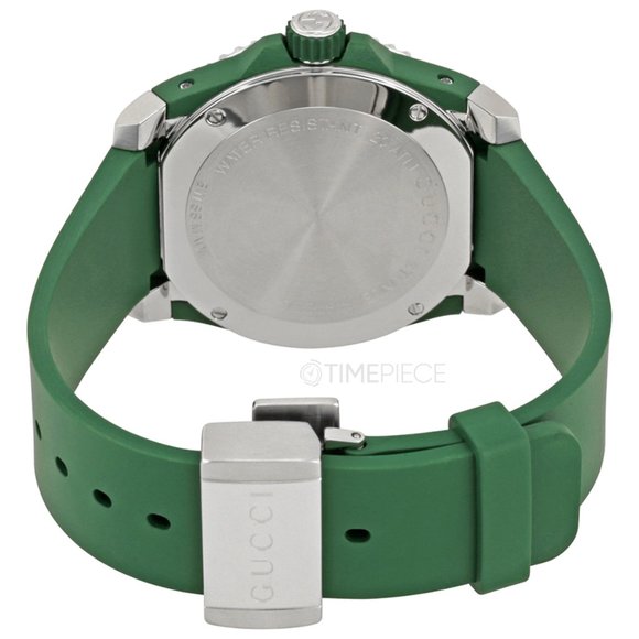 Gucci Dive Swiss Movement 40mm Black Dial Green Rubber Band Men's Watch YA136310 - Picture 4 of 7